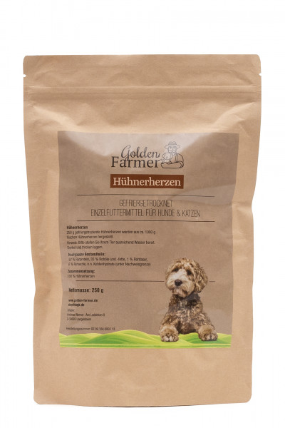 Golden Farmer Hühnerherzen, 250g gefriergetrocknet