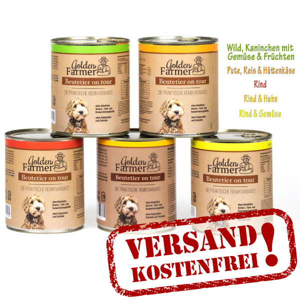 Beutetier on Tour Mix Paket mit 5 Sorten (30 Dosen)